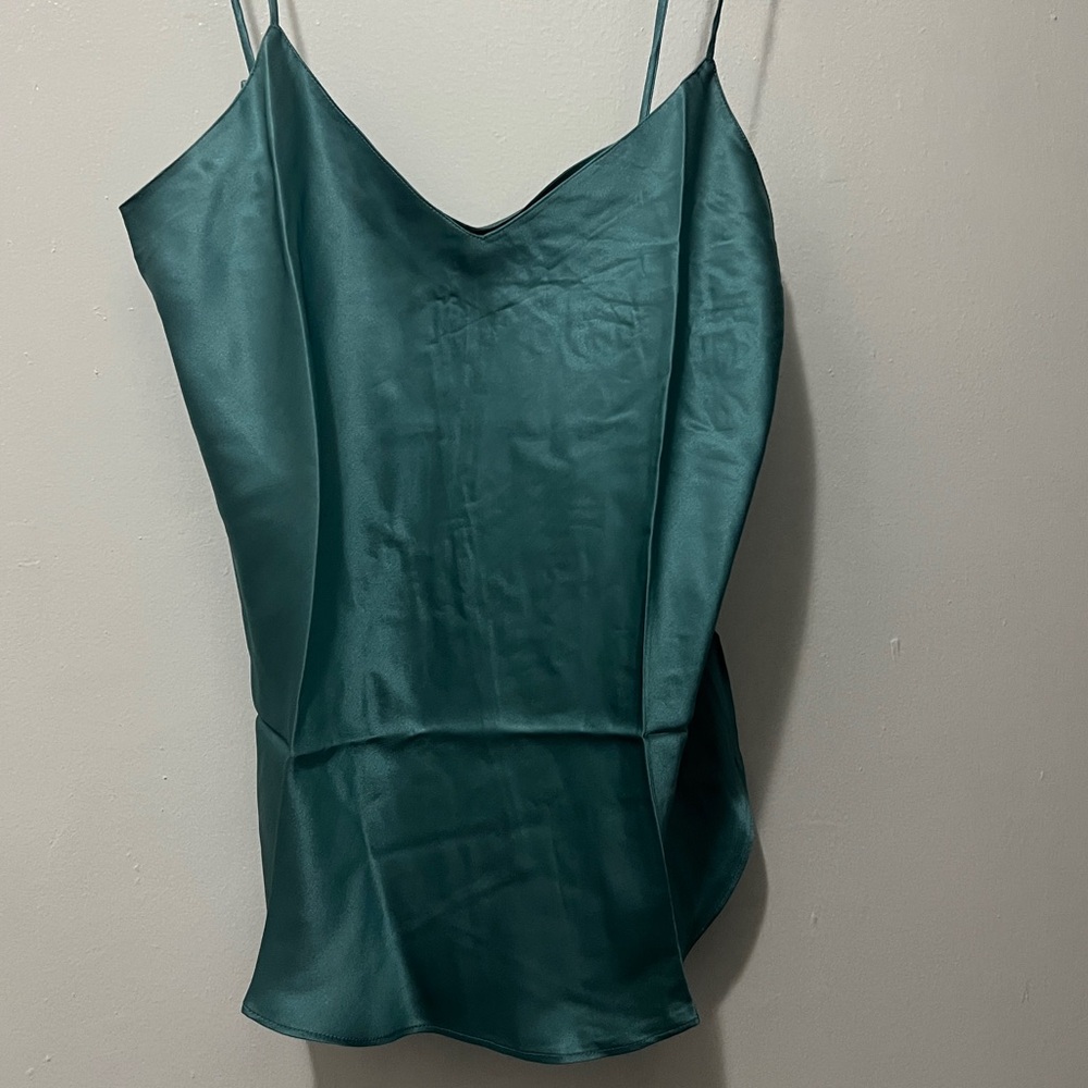 Tracy Teal 100% Silk Camisole